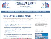 Tablet Screenshot of myhomesteadrealty.com